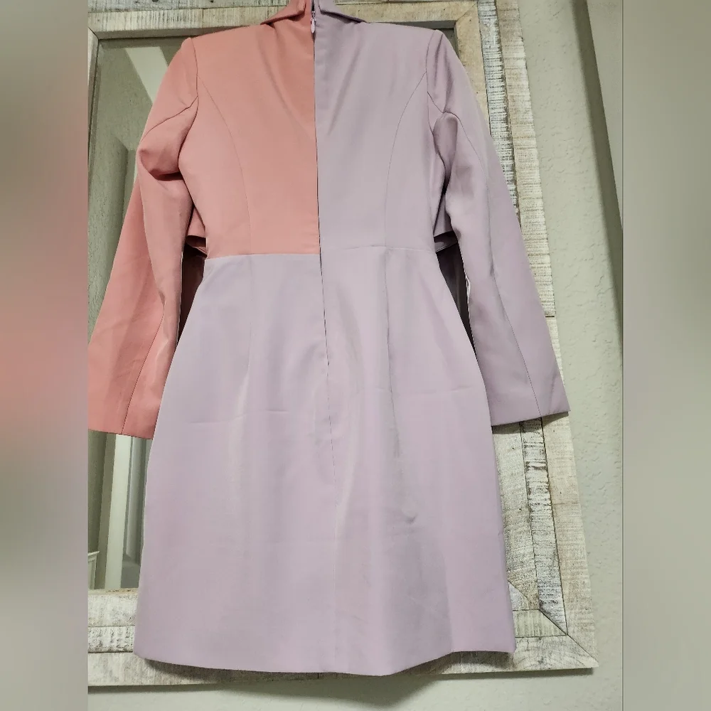 Lavish Alice Color Block Blazer Wrap Dress - Picture 16 of 16